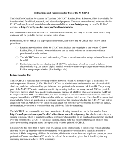Instructions and Permissions for Use of the M