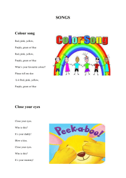 Colour song Close your eyes