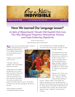 Have We Learned Our Language Lesson?