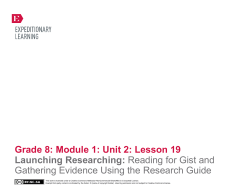 Grade 8: Module 1: Unit 2: Lesson 19