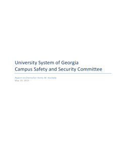 USG Campus Safety and Security Committee Report