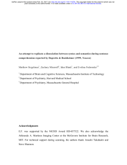 An attempt to replicate a dissociation between syntax and
