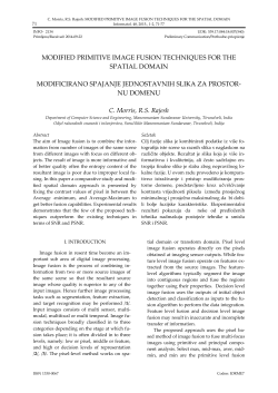 MODIFIED PRIMITIVE IMAGE FUSION TECHNIQUES FOR THE