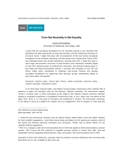 From Net Neutrality to Net Equality