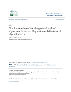 The Relationship of Mid-Pregnancy Levels of Cytokines, Stress, and