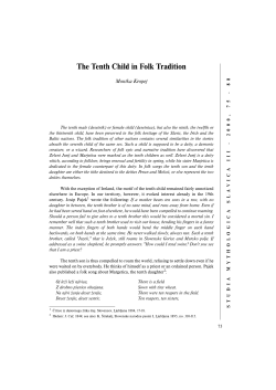 The Tenth Child in Folk Tradition