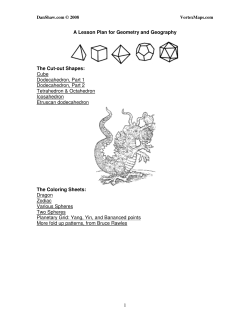 1 A Lesson Plan for Geometry and Geography The Cut