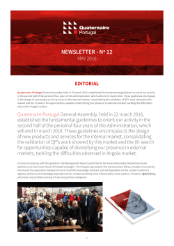 newsletter - n&ordm; 12 - Quaternaire Portugal