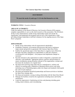 Job Description - Camrose Open Door Association