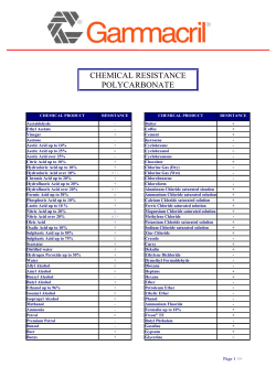 CHEMICAL RESISTANCE POLYCARBONATE