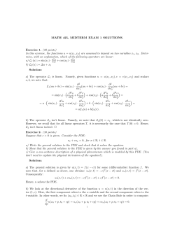 MATH 425, MIDTERM EXAM 1 SOLUTIONS. Exercise 1.