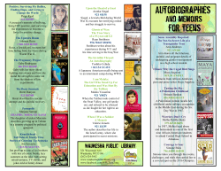 Autobiographies - Waukesha Public Library