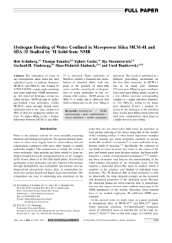 Hydrogen Bonding of Water Confined in Mesoporous