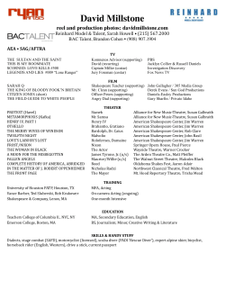 Printable Resume - David Millstone