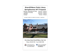 programs brochure - Briarcliff Manor Public Library