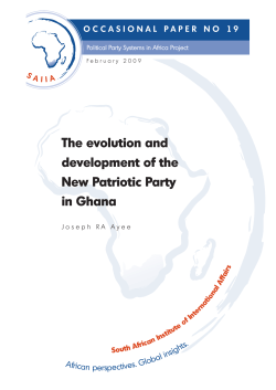 The evolution and development of the New Patriotic Party in Ghana