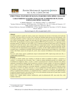 Características estructurales de almidones de plátano empleando