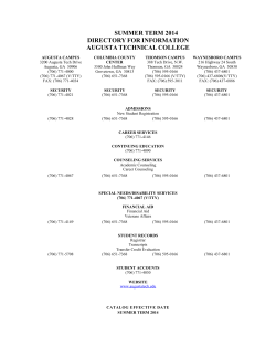 Summer 2014 - Augusta Technical College