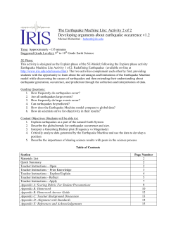 The Earthquake Machine Lite