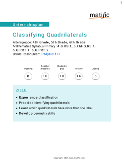 Classifying Quadrilaterals