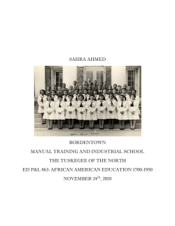 Bordentown Manual Training and Industrial School by Sahra Ahmed