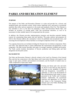 parks and recreation element