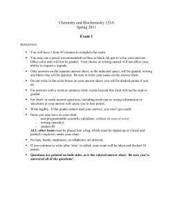 Exam 1 - UCLA Chemistry and Biochemistry