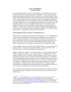 Is love unconditional?