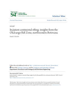Incipient continental rifting: insights from the Okavango Rift Zone