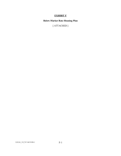 F-1 EXHIBIT F Below-Market Rate Housing Plan [ ATTACHED ]