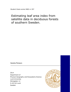 Estimating leaf area index from satellite data in deciduous forests of