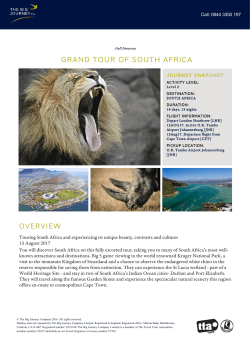 GRAND TOUR OF SOUTH AFRICA