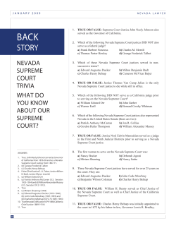 Back Story: Nevada Supreme Court Trivia: What do You Know About