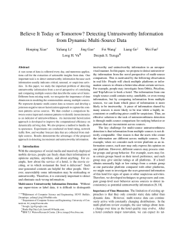 Detecting Untrustworthy Information from Dynamic Multi