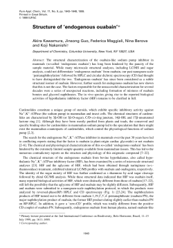 Structure ofendogenous ouabain`