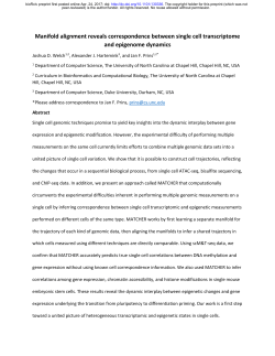 Manifold alignment reveals correspondence between