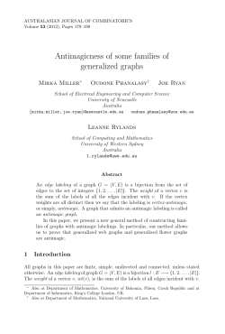 Full Text - The Australasian Journal of Combinatorics