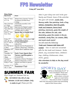 20th June Newsletter - Fulham Primary School