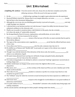 Worksheet - Georgetown ISD