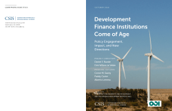 Development Finance Institutions Come of Age