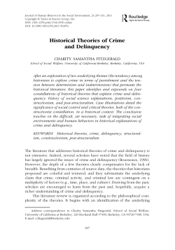 Historical Theories of Crime and Delinquency