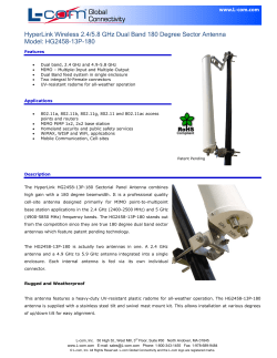 HyperLink Wireless 2.4/5.8 GHz Dual Band 180 Degree Sector