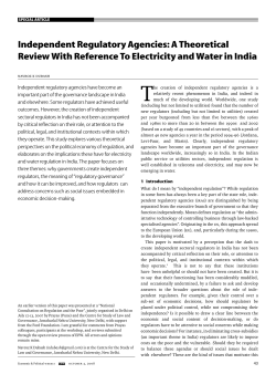 independent regulatory agencies: a theoretical review With