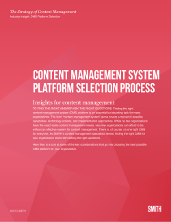 Content management system platform selection process