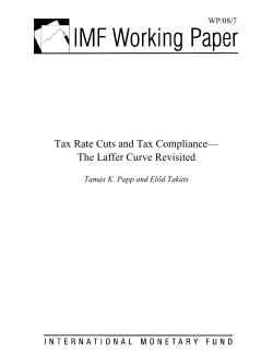 Tax Rate Cuts and Tax Compliance&mdash;The Laffer Curve Revisited