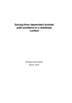Solving time-dependent shortest path problems in a database