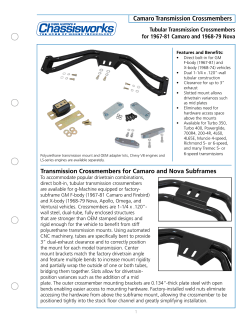 Camaro Transmission Crossmembers