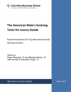 The American Male`s Evolving Taste for Luxury Goods