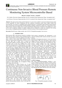 Continuous Non-Invasive Blood Pressure Remote Monitoring