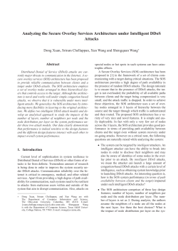 Analyzing the Secure Overlay Services Architecture under Intelligent